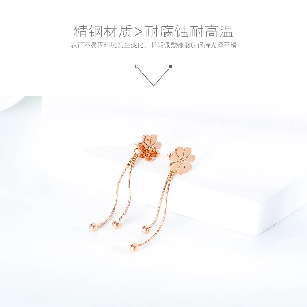 Серьги Hemiston с кисточками и шариками женские серьги покрытием из розового золота