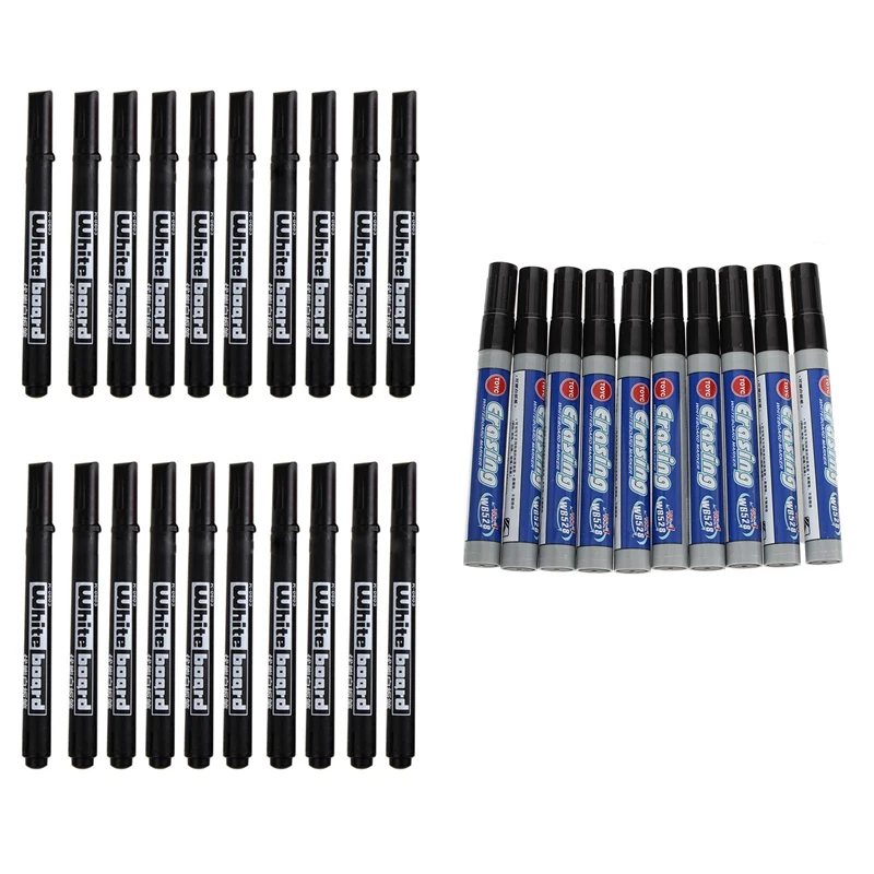 

20 шт., стирающаяся черная ручка для водных фонарей