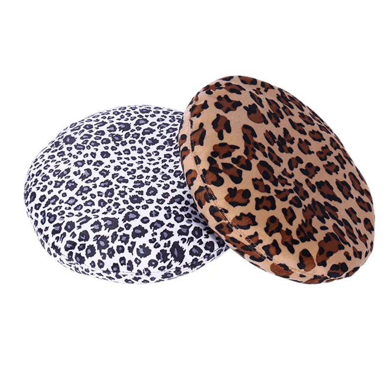 Модный женский берет пирсинга с леопардовым принтом французский стильный шапка