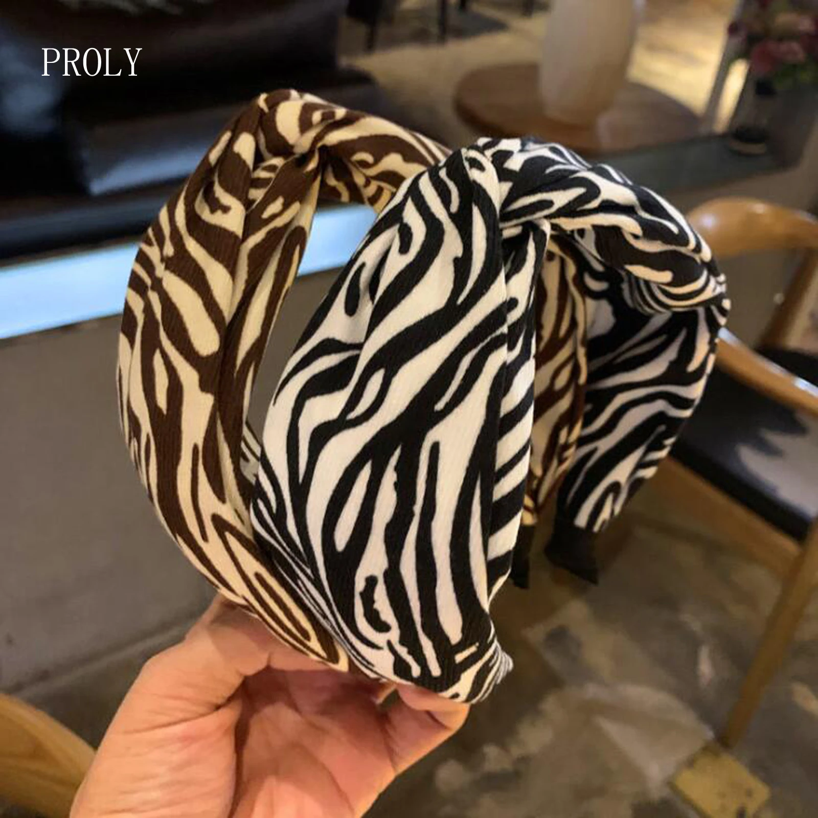 

PROLY New Fashion Leopard Hairband For Women Big Bowknot Wide Side Headband Autumn Casual Turban Hair Accessories