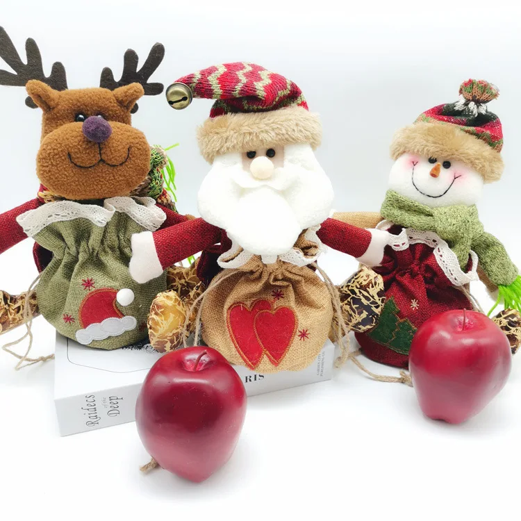 Christmas apple bag moose gift bag Christmas snowman candy bag Santa Claus gift bag  christmas accessories  christmas gift