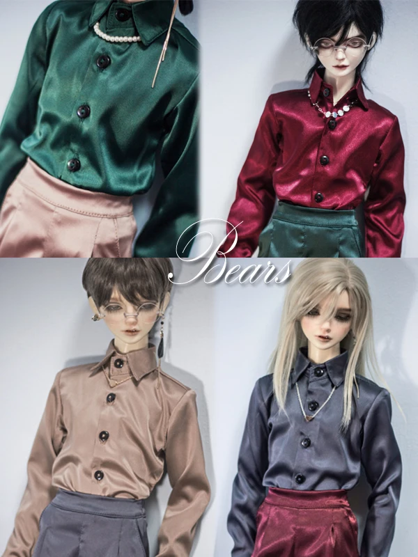 

Doll BJD clothes shirts tops silk shirt several color to choose for 1/3 1/4 BJD SD MSD Uncle POPO68 SSDF doll tops bjd shirts