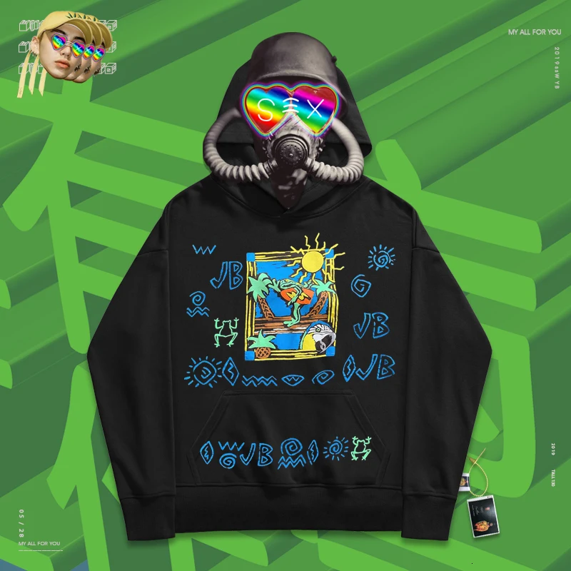 Новое поступление Свитера для улицы и досуга рисунок в виде лягушки граффити