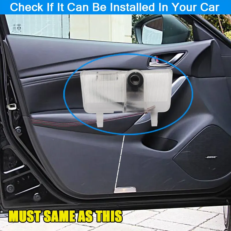 QCDIN пара для MAZDA светодиодный двери автомобиля Добро пожаловать светильник Logo