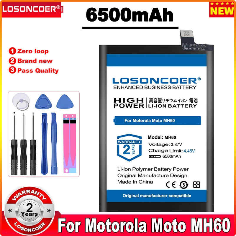 

LOSONCOER MH60 6500mAh Battery For Motorola Moto MH60 Mobile Phone Battery