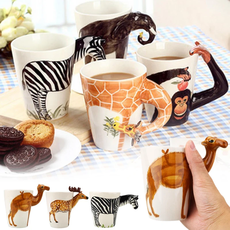 Милые кружки Креативные 3D стерео животные керамический лист музыка свобода