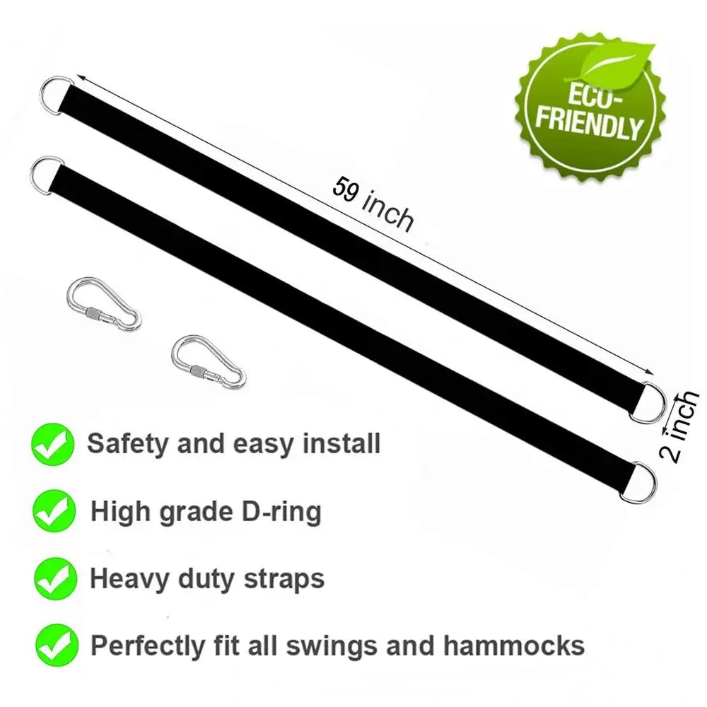 Висячие ремни комплект вмещает 1200lbs легко установить качели вешалка с 2 дерева