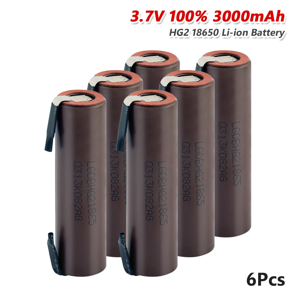 1/2/4/6/8/10x18650 HG2 18650 3000 мАч электронная сигарета вейп перезаряжаемая батарея мощный