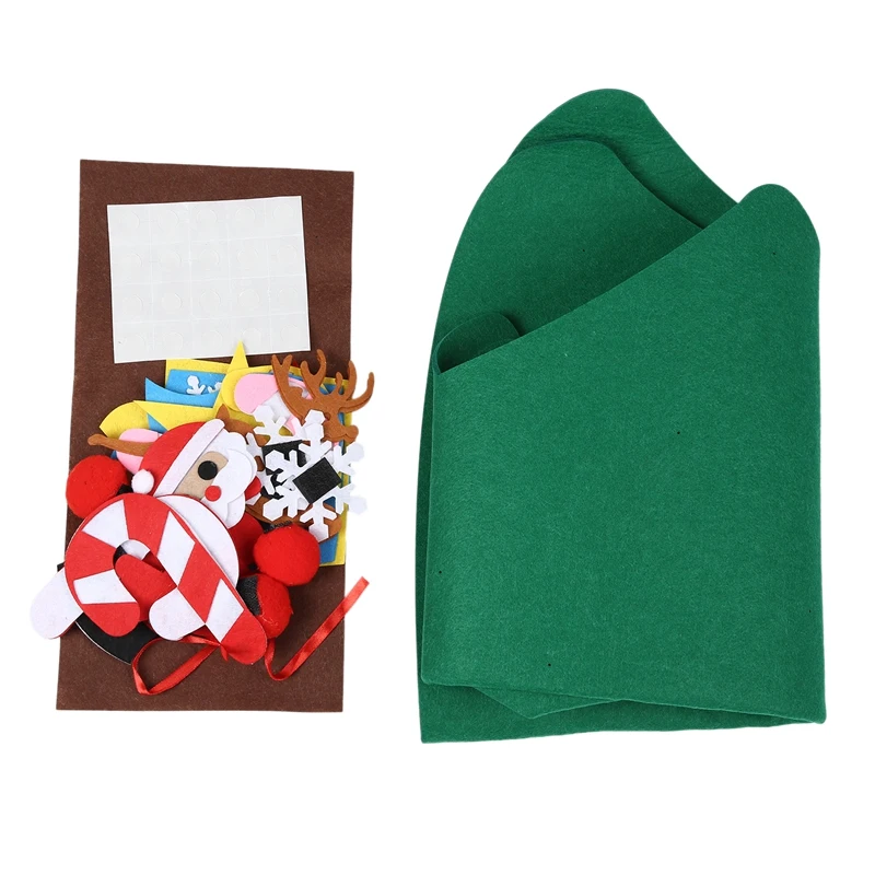 3 фута DIY войлочный комплект для рождественской елки + 26 шт. съемные украшения