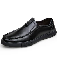 100 genuine leather shoes men business shoes soft brand mens casual shoes cow leather male loafers black footwear ka3557