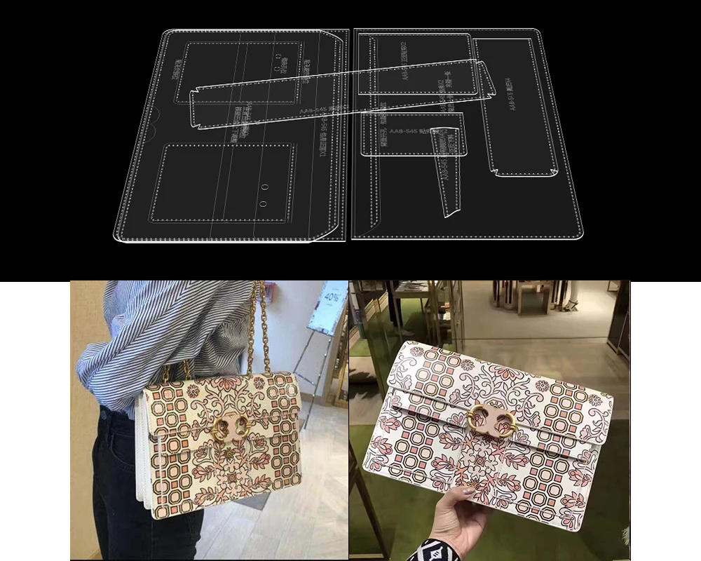 

Diy Handmade Tool Version Drawings Acrylic Version Of The Female Chain Flip Messenger Bag Exemption Type Paper Sample
