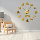 Часы настенные кварцевые с 3D рисунком Кокер-спаниель, акриловые украшения сделай сам в виде гигантской собаки, самоклеящиеся дизайнерские, с изображением Бигля для любителей собак