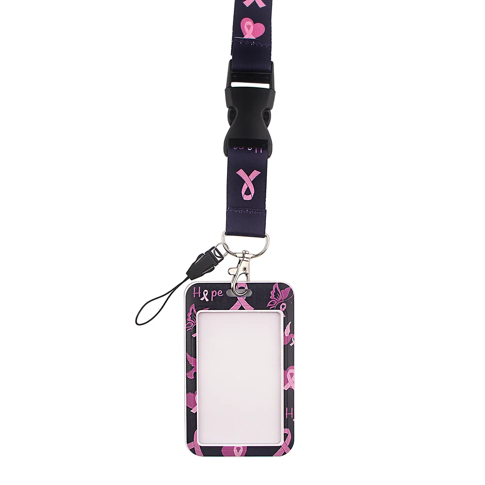 LT102 брелок с розовой лентой для ключей от рака груди ленточные ремешки ID-карт