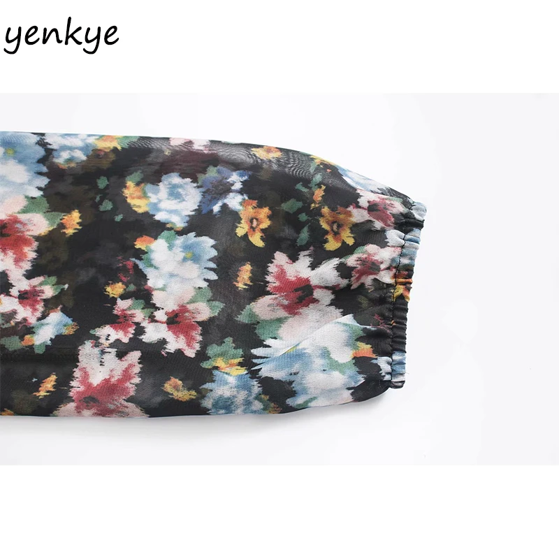 

Spring 2020 Women Floral Print Long Maxi Dress Lady Turn-down Collar Long Sleeve Casual Pleated Chiffon Dress Plus Size