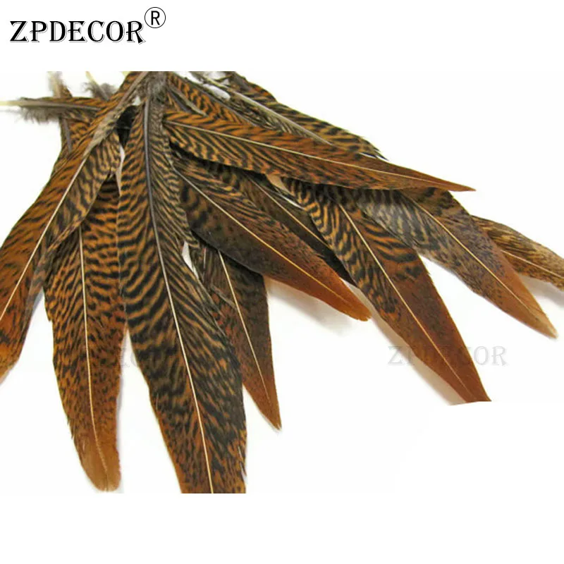 15-20 см отделка бахромой в виде золотого фазана хвост Перья Ювелирные изделия