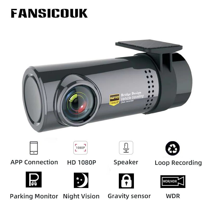 1080P Мини Автомобильный видеорегистратор WiFi камера ночного видения 140 Широкий