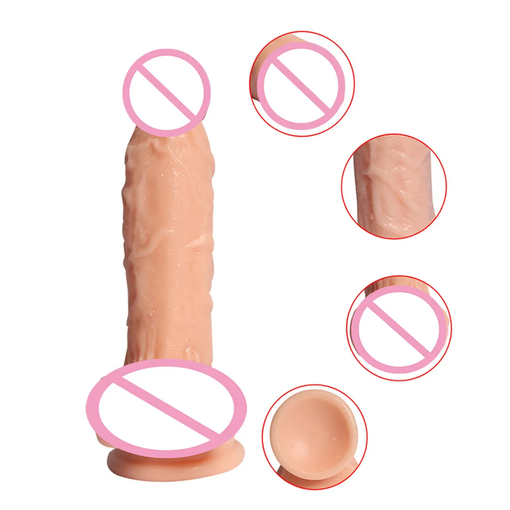 Мягкий реалистичный фаллоимитатор гибкий Пенис с сильной присоской секс игрушка