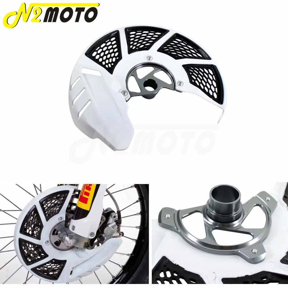 

Motocross Front X-Brake Disc Cover Rotor Guard for SMR SX SX-F XC XC-F EXC EXC-F 125 150 200 250 300 450 505 525 530 White