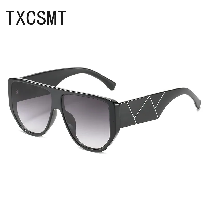 

Новые стильные солнцезащитные очки для женщин, модные многоугольные нестандартные солнцезащитные очки в большой оправе, мужские Модные со...