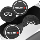 1 шт., автомобильный нескользящий коврик для подстаканника Nismo Nissan Almera Tiida X Trail Juke Teana Qashqai 350Z 370Z GTR