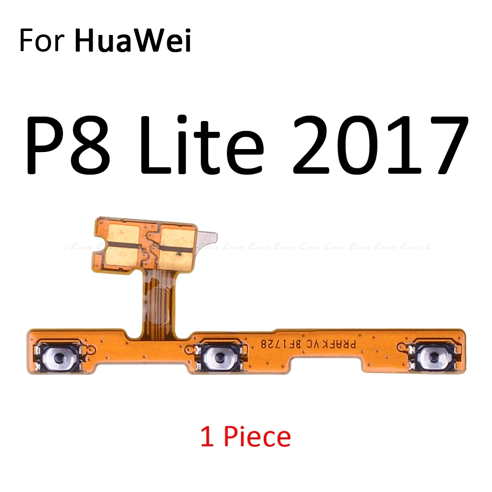For P8 Lite 2017 Гибкий ленточный кабель с кнопкой включения и выключения звука для HuaWei P30 P20 Pro P10 P9 Plus Mini P8 Lite - Цвет: For P8 Lite 2017