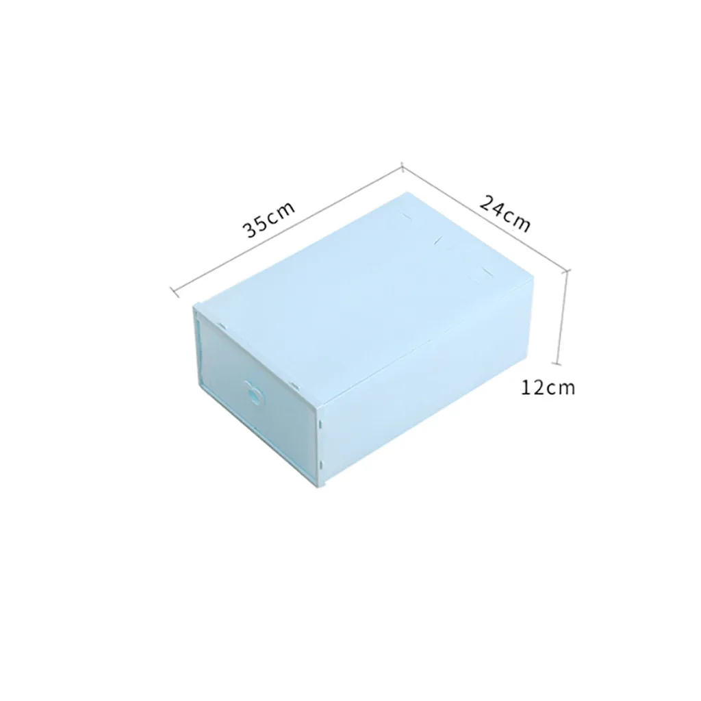 Складная коробка для хранения обуви пластиковый прозрачный чехол Штабелируемый