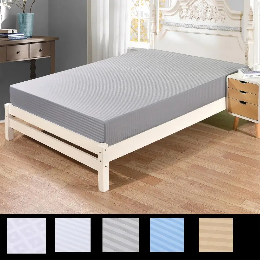 12 Текстиль 100% хлопок листов в полоску матраса простыней сплошной цвет простыня