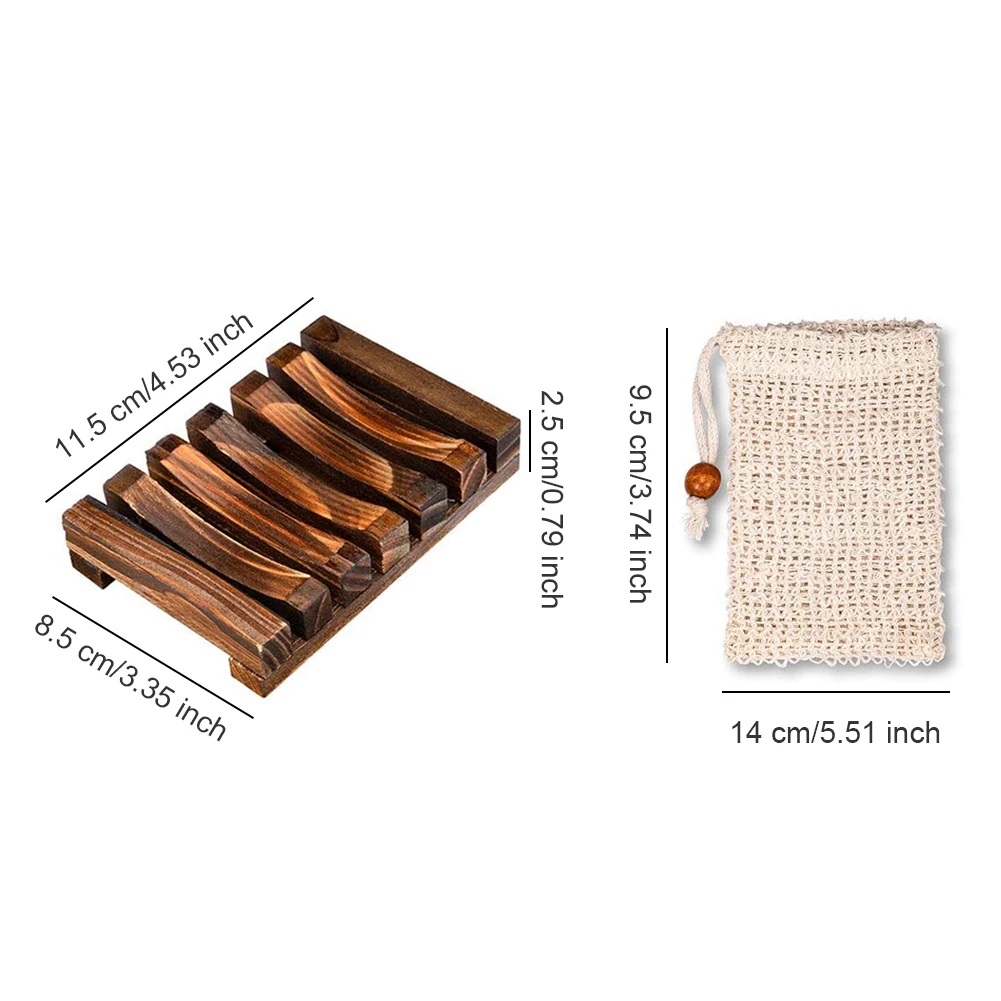 

4Pcs Natural Wood Soap Dish Cotton And Handmade Bathroom Wooden Soap Case Tray Storage Soap Holder Bathroom Shower Soap Bubble