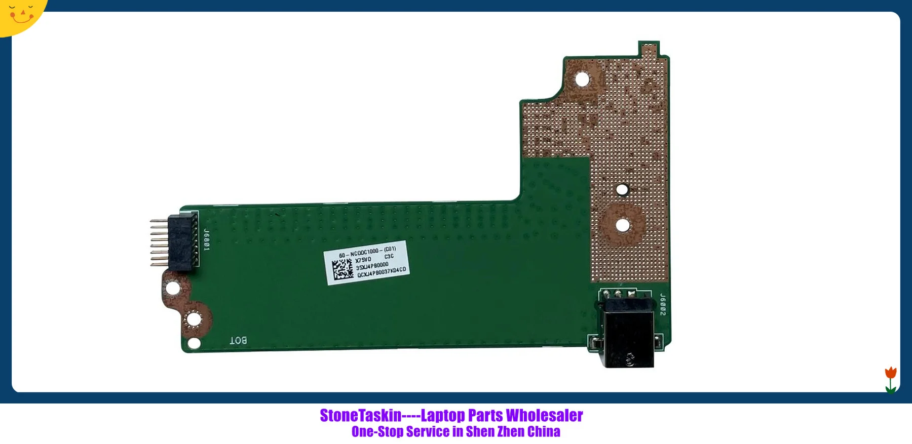 Разъем постоянного тока StoneTaskin для платы питания Asus X75A X75V X75VD _ dc_board REV: 2 0 60-NC0DC1000 100%