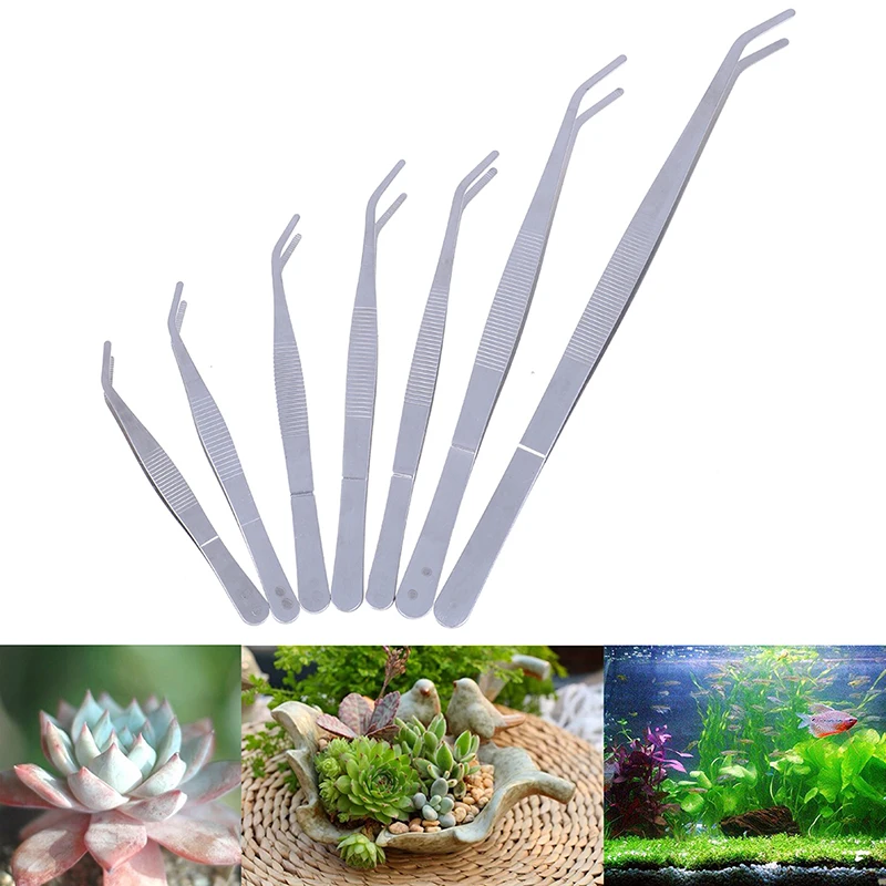 

1PC Practical New Stainless Steel Elbow Tweezers Aquarium Clear Clip Tool Medical Repair Tools Hot Sale