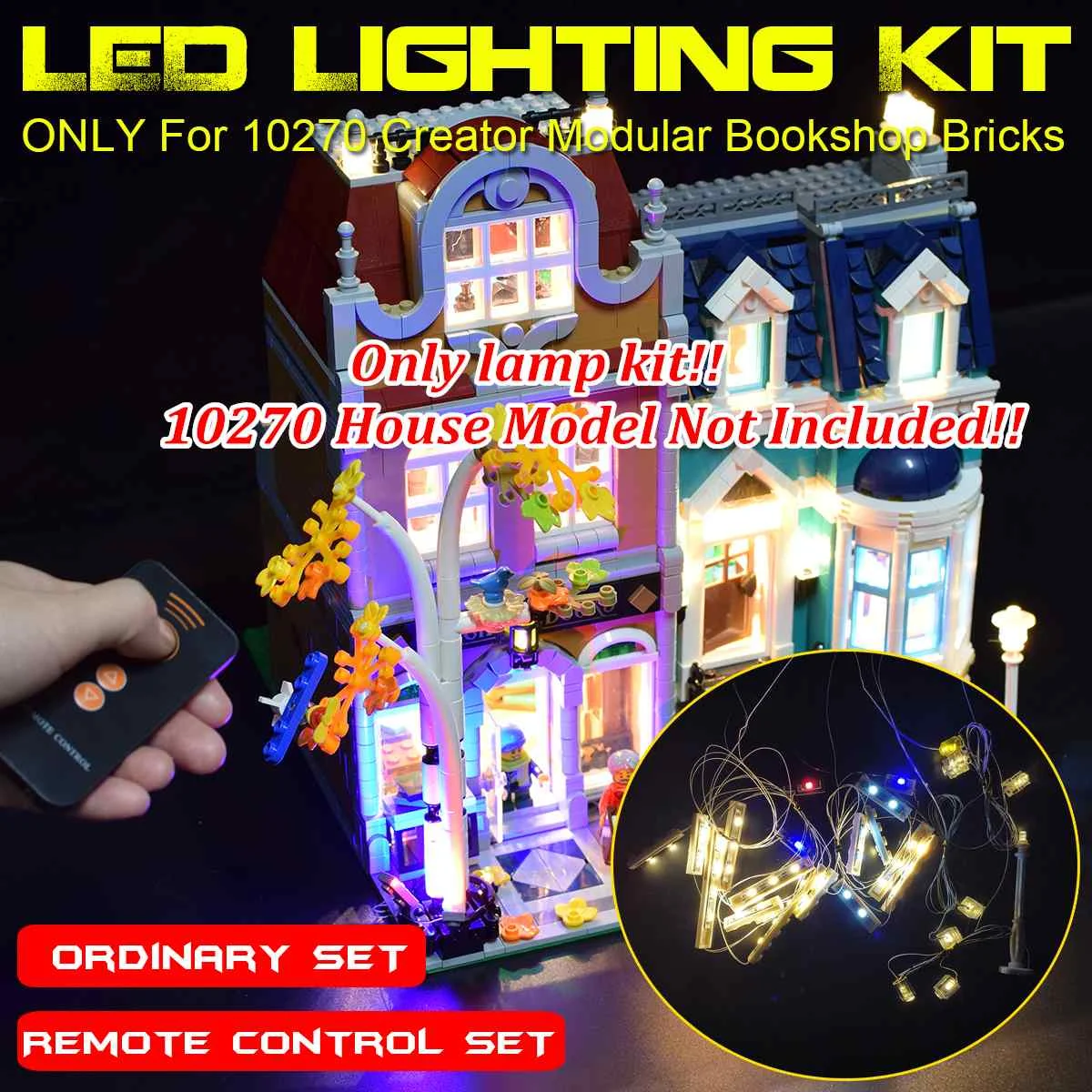 Набор со светодиодной подсветкой для 10270 года творца модульный книжный магазин