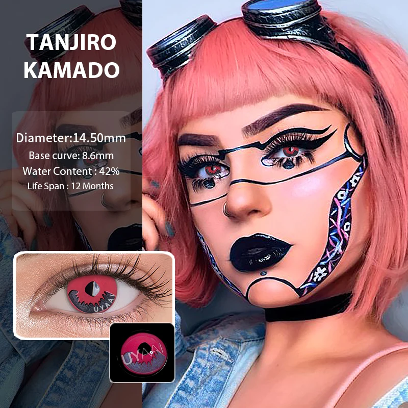 

2Pcs/Pair anime cosplay Lens Sharingan contact lense Colored Contact Lense Color lens eyes UYAAI multicolored lenses