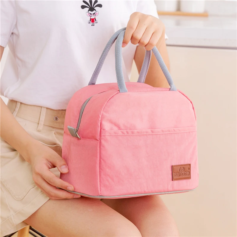 

2020 Unisex Large Capacity Lunch Bags Water Resistant Roomy Insulated Lunch Tote Cooler Aluminum Foil Bag for School/Picnic