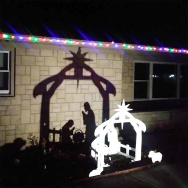 

New Christmas Jesus Scene Inserting Card Plastic Board Outdoor Grass Inserting Card