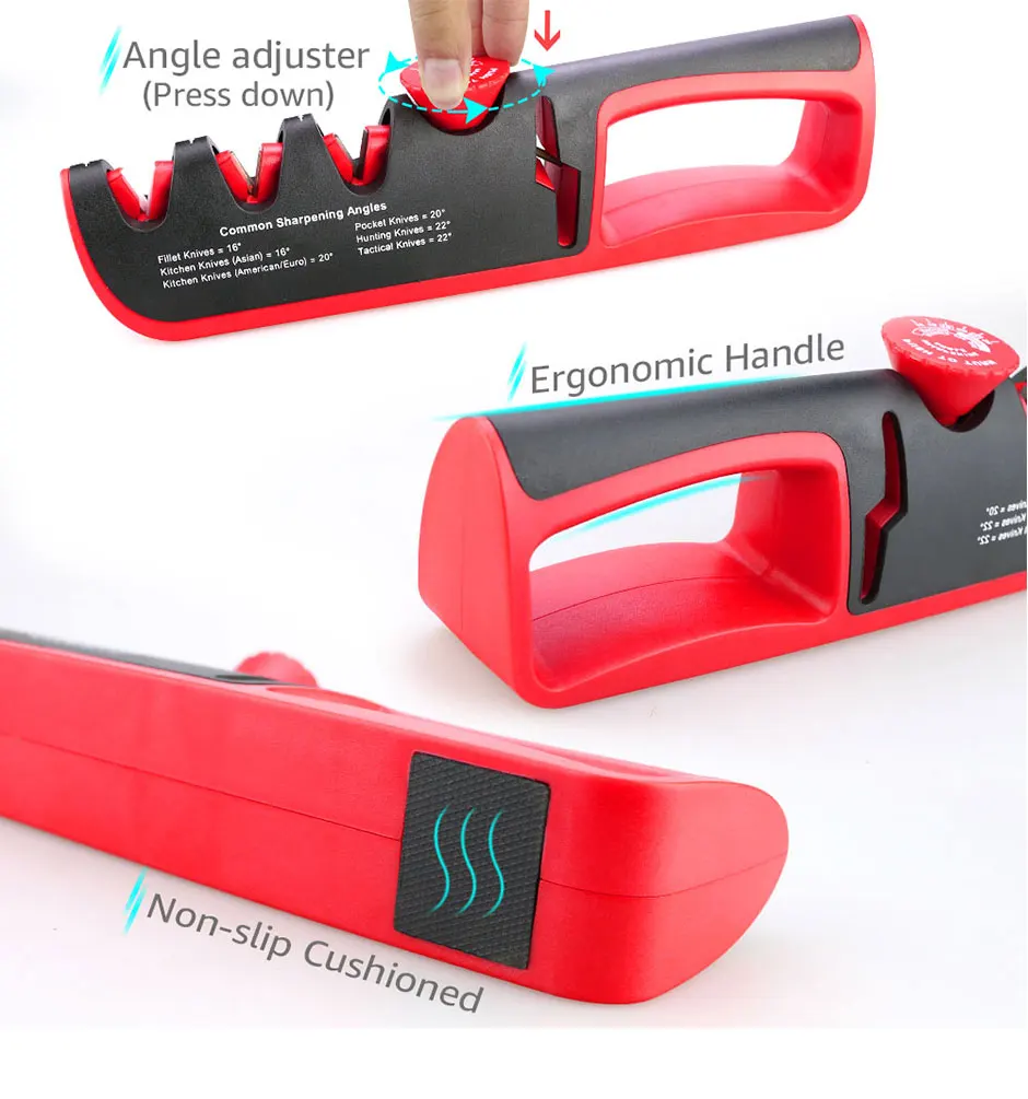 Точилка для ножей ножницы точильный камень регулировка угла 4 этапа