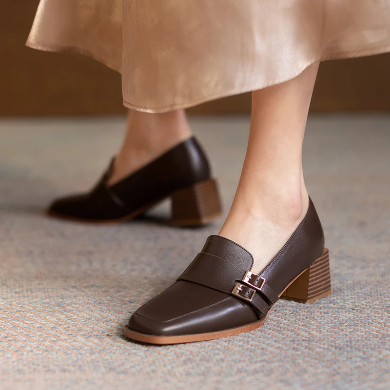 

Sexy Women 2021 New High Heels Pumps Genuine Leather Spring Summer Party Office Shoes Woman Casual Shoes Pumps Shoe for Women