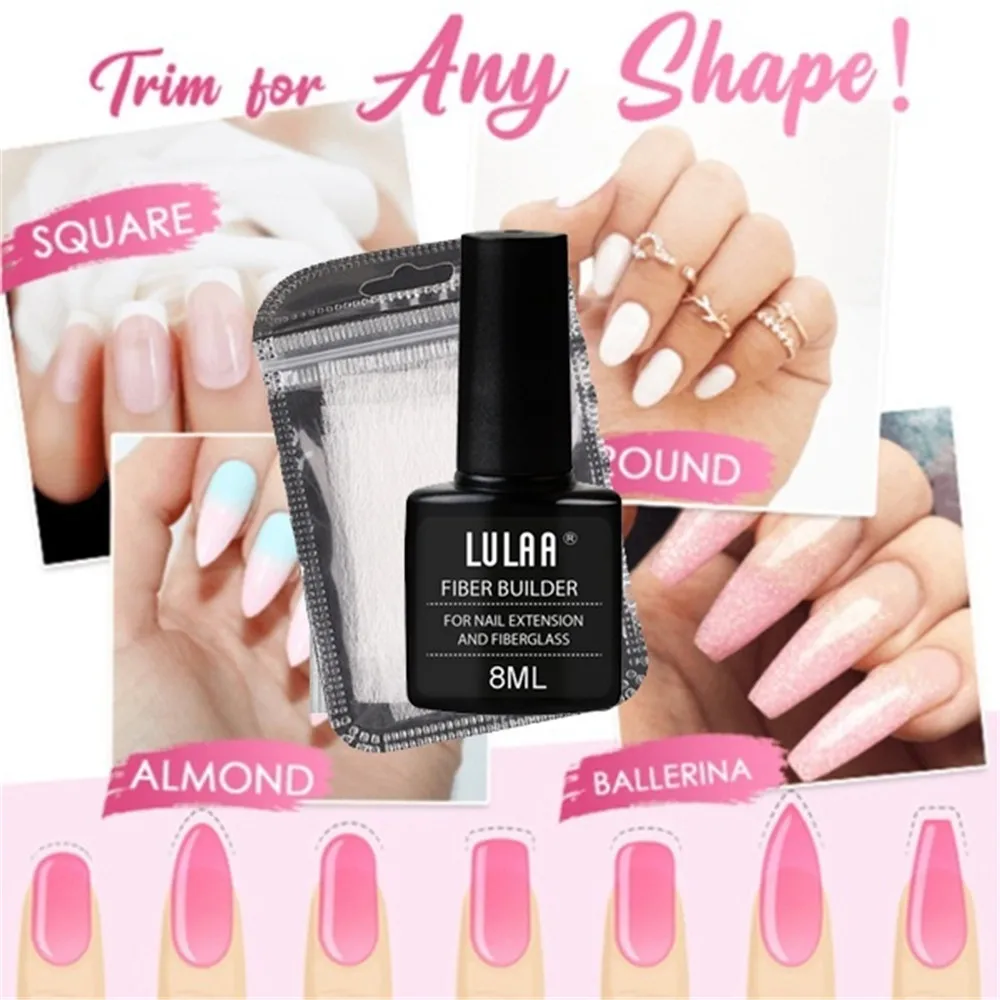 1 комплект клея для наращивания ногтей + 10 шт. стекловолокна (Стекловолоконные