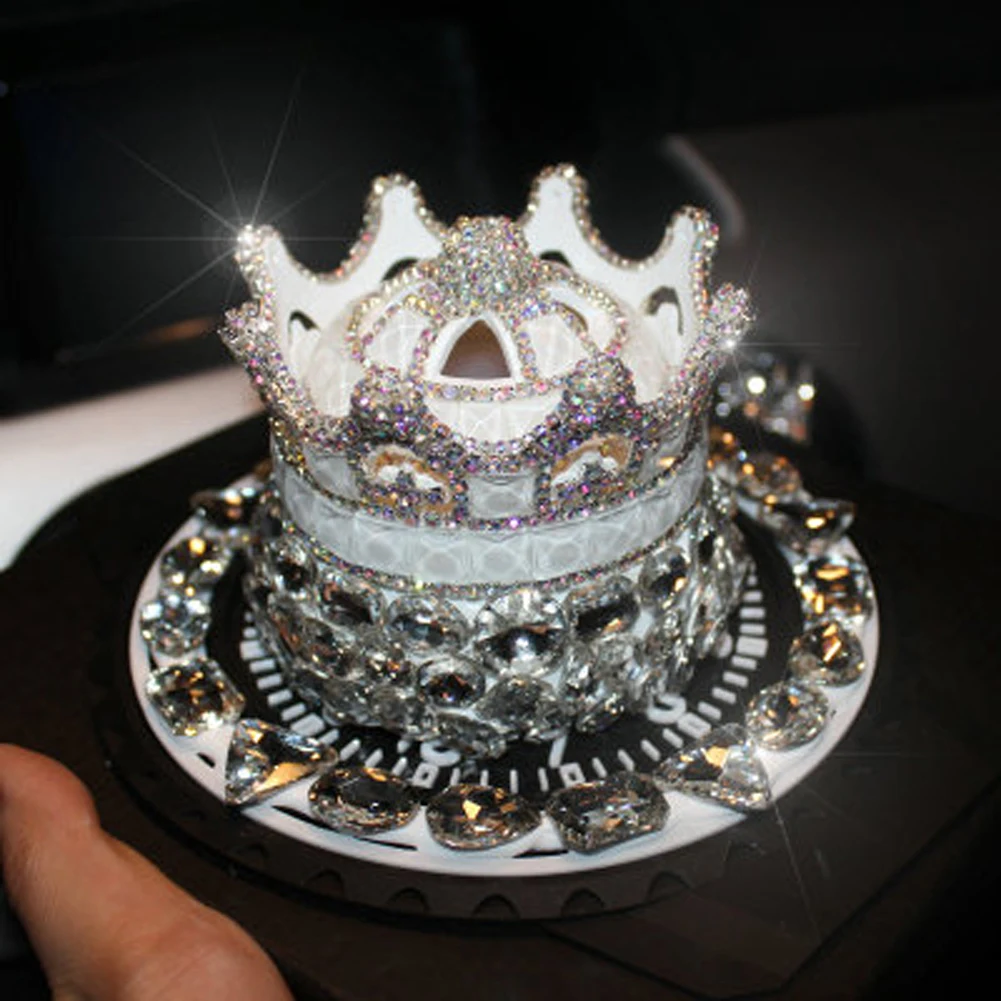 

Crystal Crown Car Seat Bottle Perfume Air Freshener Car Perfume Diffuser