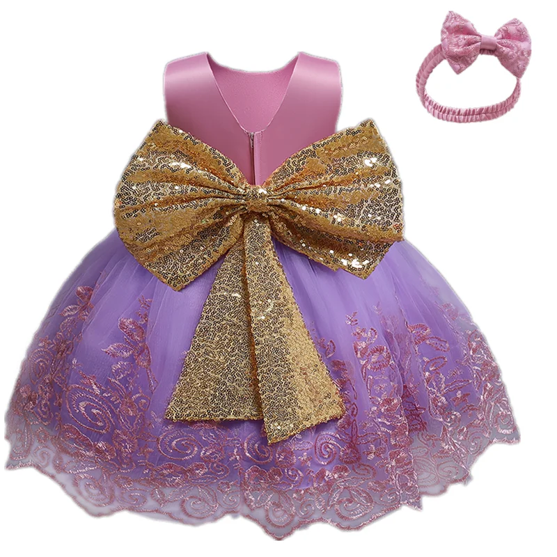 

Детское платье принцессы на день рождения, с большим бантом