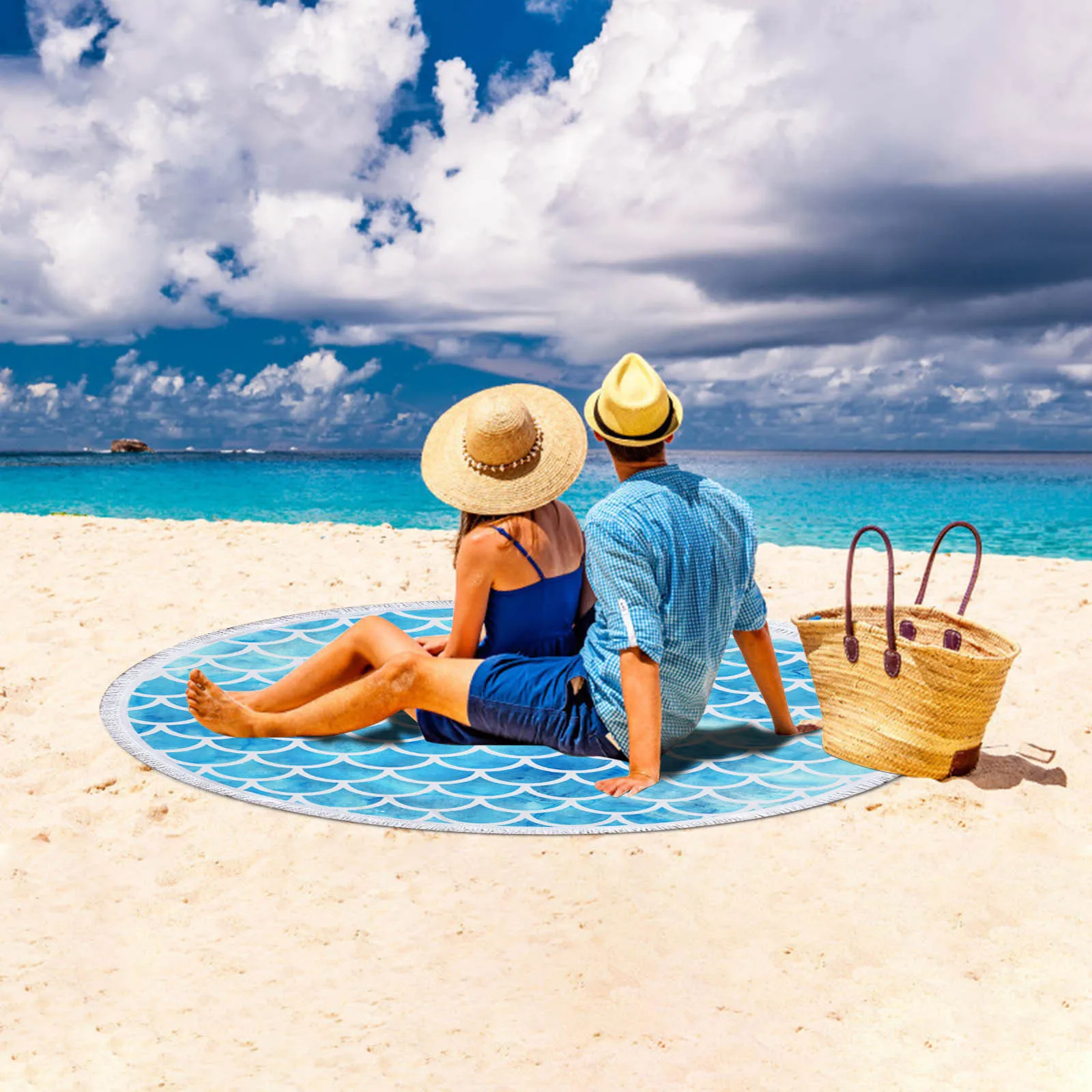 

Free Shipping Round Printed Beach Towel Microfiber Shawl Beach Towel Beach Mat Pool cushion Cojn de piscina de toalla de playa