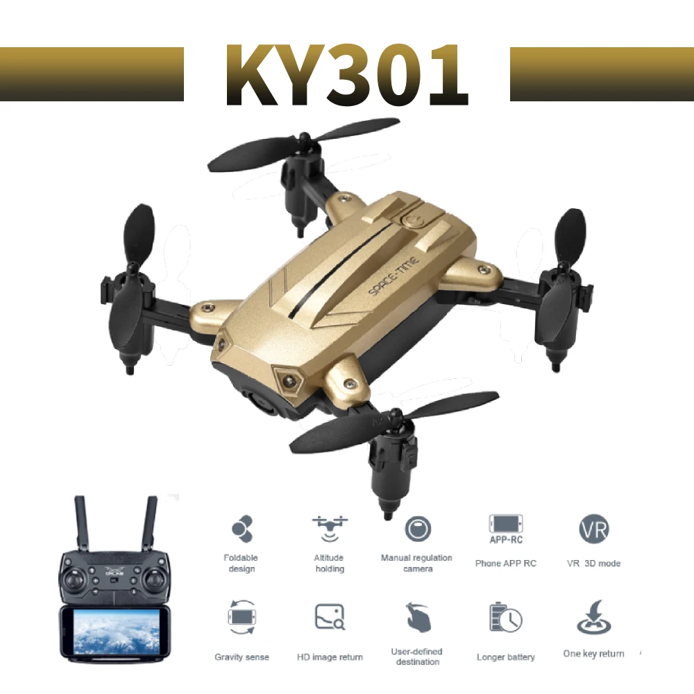 KY301 Профессиональный новейший Квадрокоптер WiFi fpv щетка Пропеллер для мотора длинная батарея воздушный Дрон на ру карданный Квадрокоптер Quadcopter te