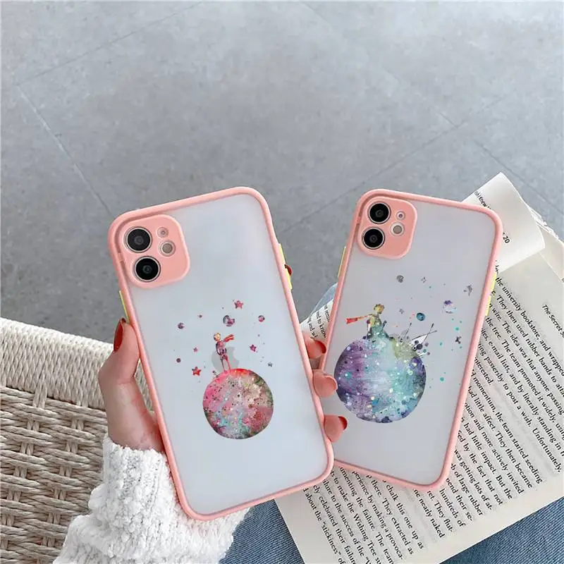 

Little Prince Phone Case Pink matte transparent For iPhone 7 8 x xs xr 11 12 pro plus max mini Clear Funda