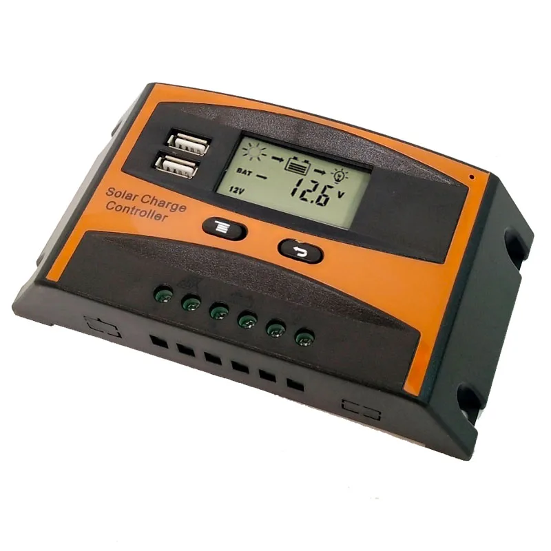 Контроллер заряда солнечной батареи 30 А 20 12 В 24 автоматический переключатель ЖК