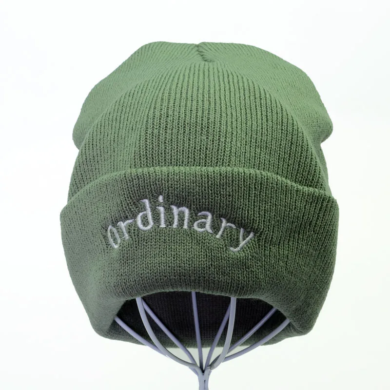 

Men Women Knitted Hat Embroidery letter Ordinary Beanie Cap Winter Warm Unisex HipHop Elastic Warm Winter Ski Beanie Hat
