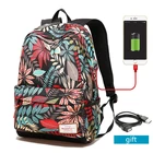 Школьный рюкзак для девочек, школьные сумки для женщин с usb-зарядкой, рюкзак для ноутбука с принтом для подростков, женские рюкзаки для студентов колледжа