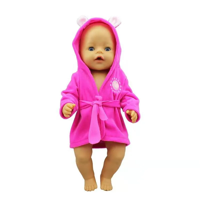 Born Baby Fit 18 дюймов 40-43 см кукольная одежда синяя красная пижама кукла одеяло банный халат аксессуары Костюм для детского праздника подарок на день рождения - Цвет: Q-105