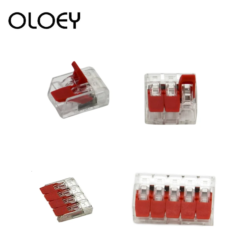 221 412 Мини Быстрый проводной разъем клеммный блок универсальный проводного