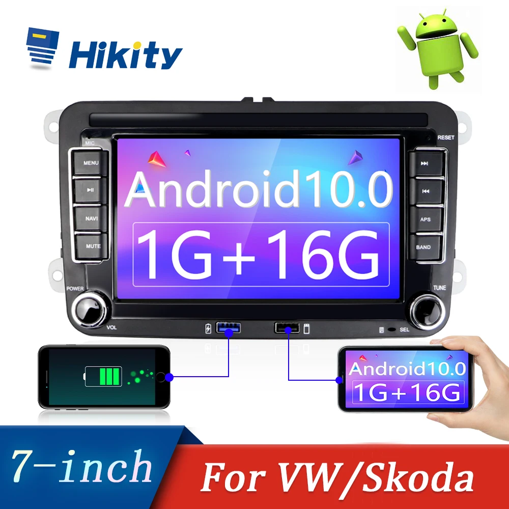 Автомагнитола Hikity Canbus 2 Din на Android MP5 плеер с GPS для
