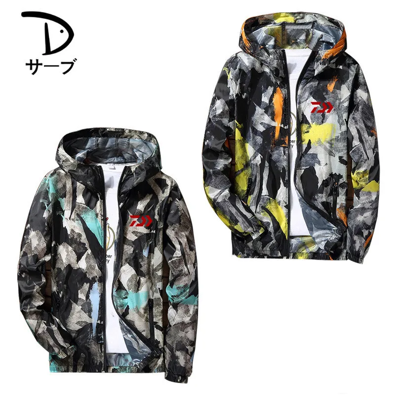 

Daiwa рыболовные куртки Мужская и женская кожаная одежда для лета легкая и тонкая дышащая быстросохнущая камуфляжная рыболовная одежда