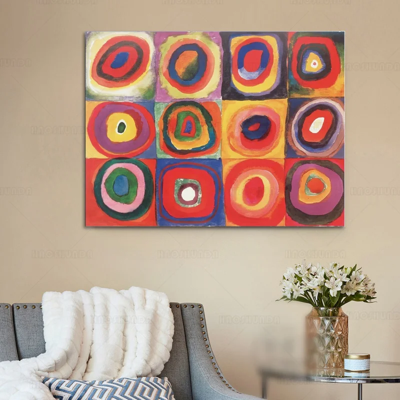 Абстрактная картина маслом Wassily Kandinsky Red Circle Картина на холсте плакаты принты
